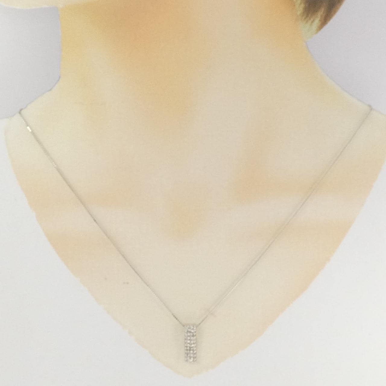 K18WG ダイヤモンド ネックレス 0.38CT