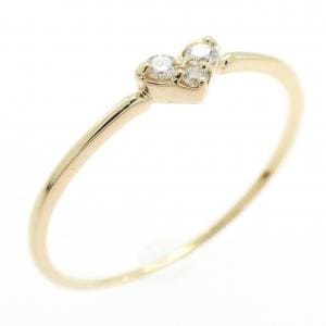 【リメイク】K18YG ハート ダイヤモンド リング 0.05CT