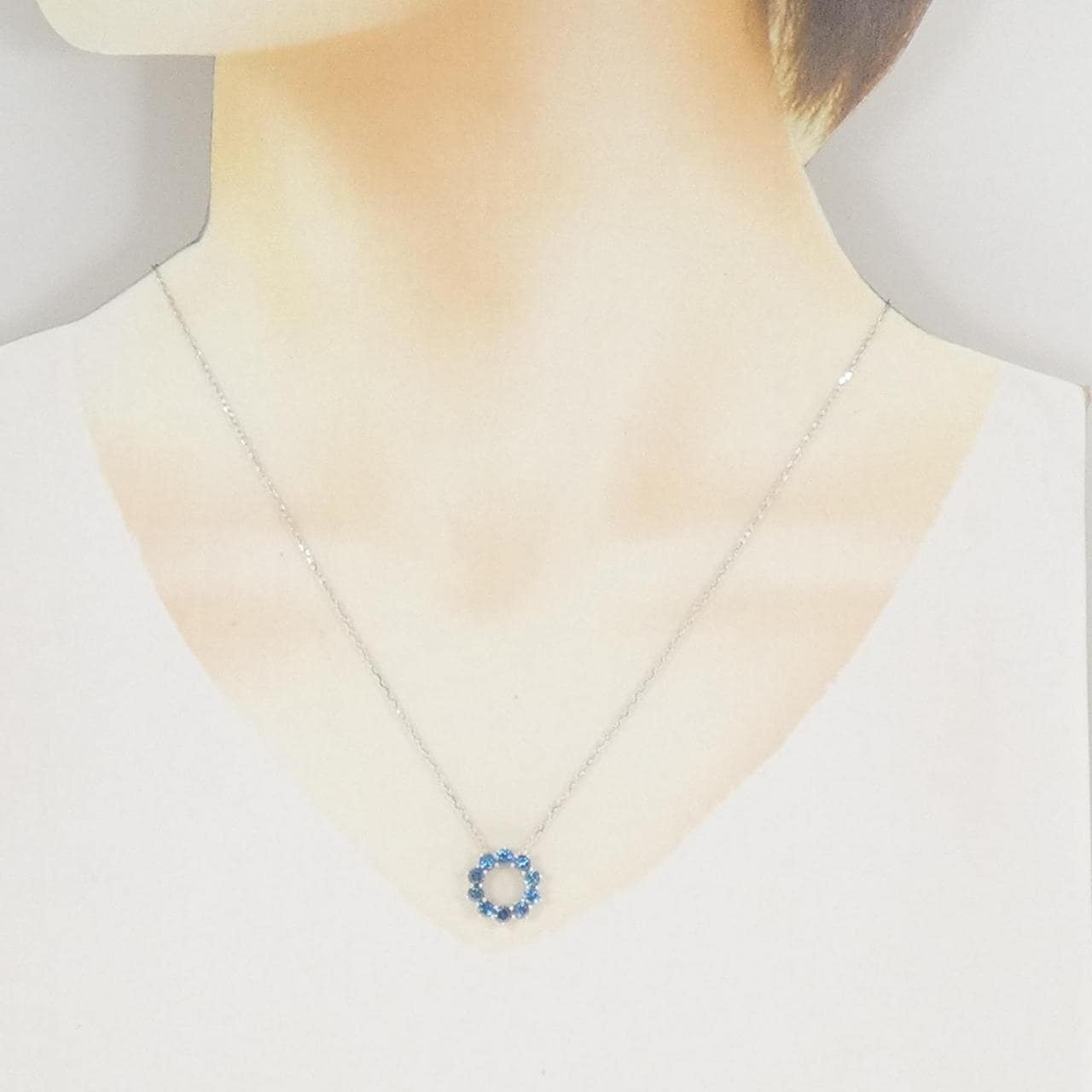 K18WG ダイヤモンド ネックレス 1.00CT