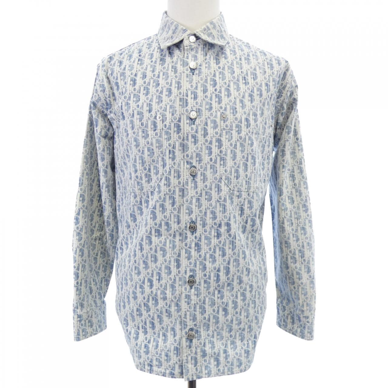 ディオール DIOR DIOR ESSENTIALS オブリークカスリコットンデニム 013D585BY989 シャツ