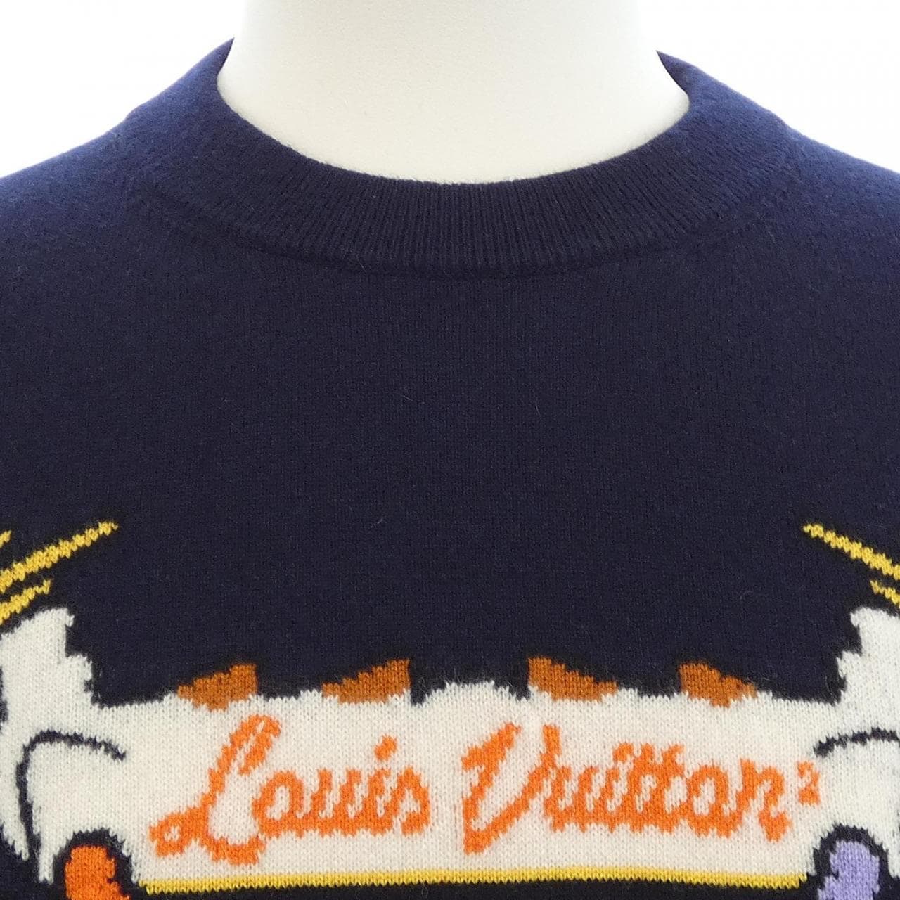 ルイヴィトン LOUIS VUITTON インタルシアジャカードグラフィックカシミヤクルーネック　NIGO HMN02WDLB ニット