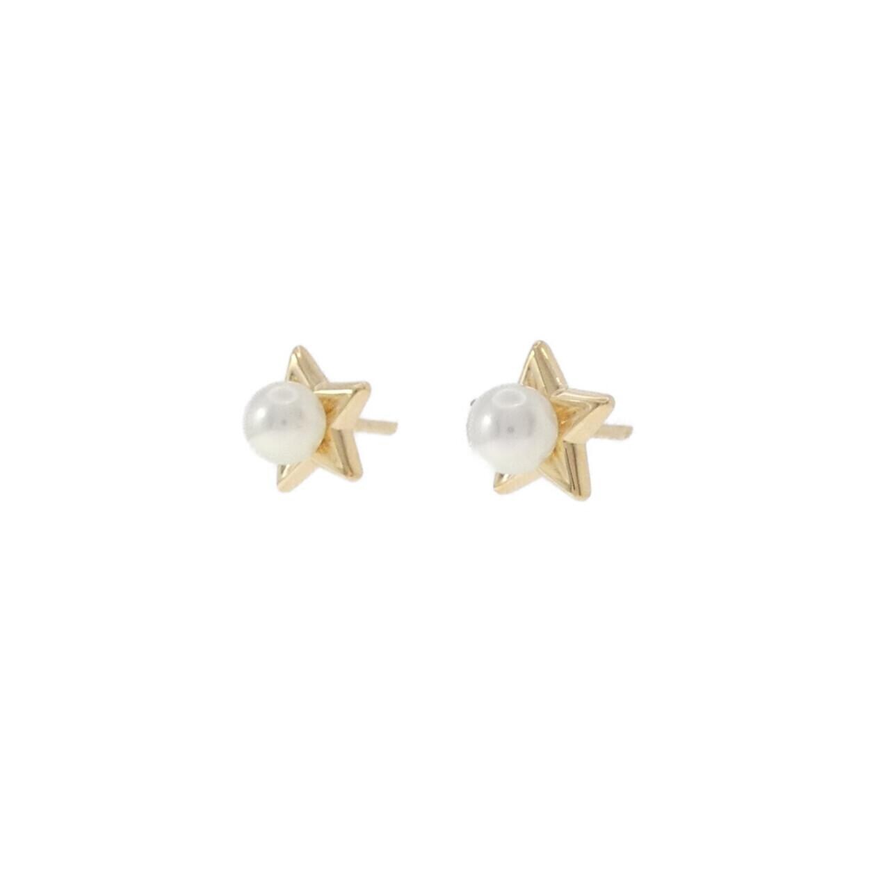 K18YG スター アコヤパール ピアス 4.2mm