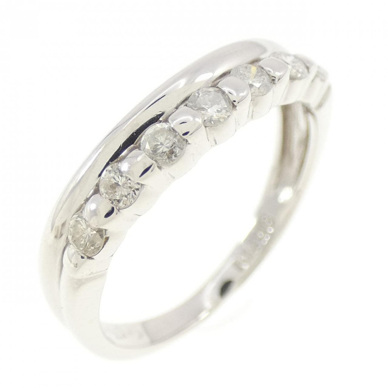 K14WG ダイヤモンド リング 0.10CT