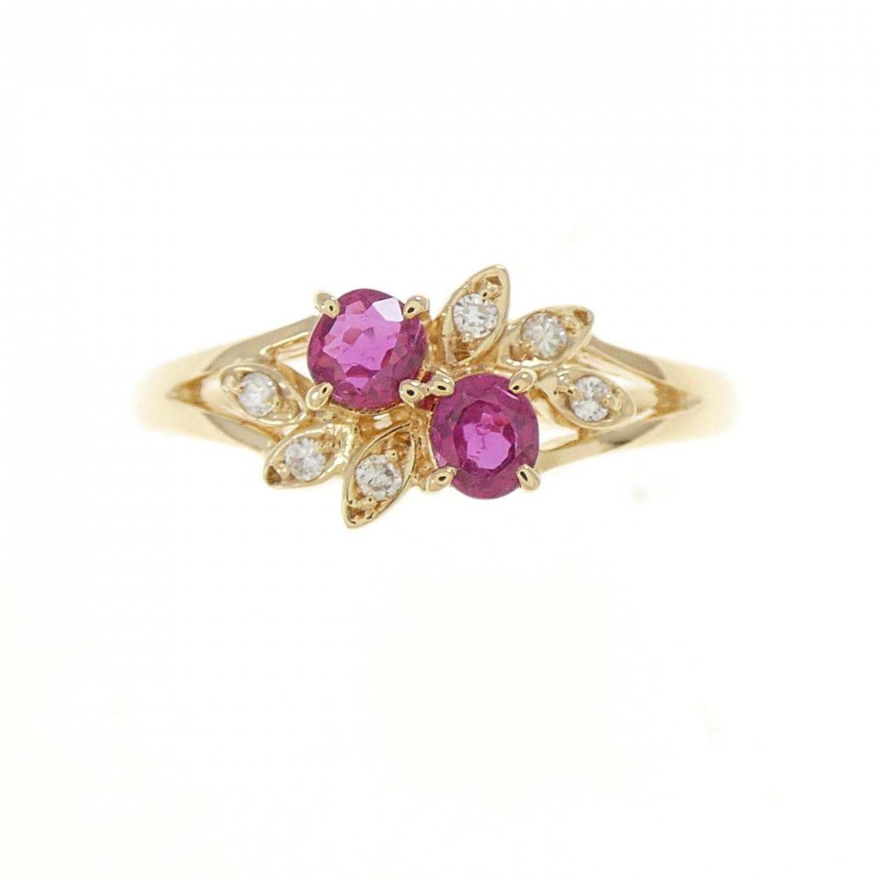 K18YG ruby ring 0.32CT