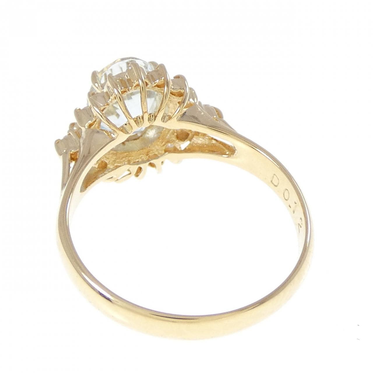 K18YG アクアマリン リング 0.96CT