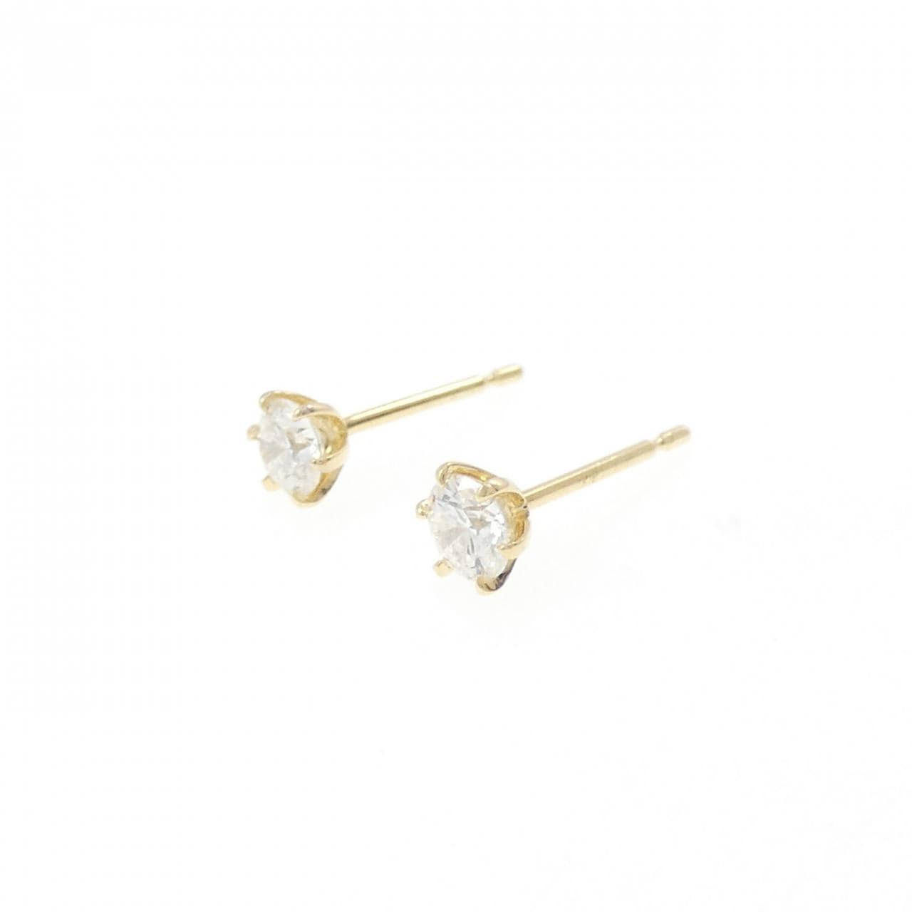 【リメイク】K18YG/ST ダイヤモンド ピアス 0.221CT 0.234CT F VS2 EXT H&C