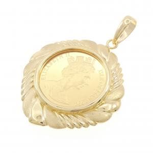 K18YG(枠) コイン ペンダント