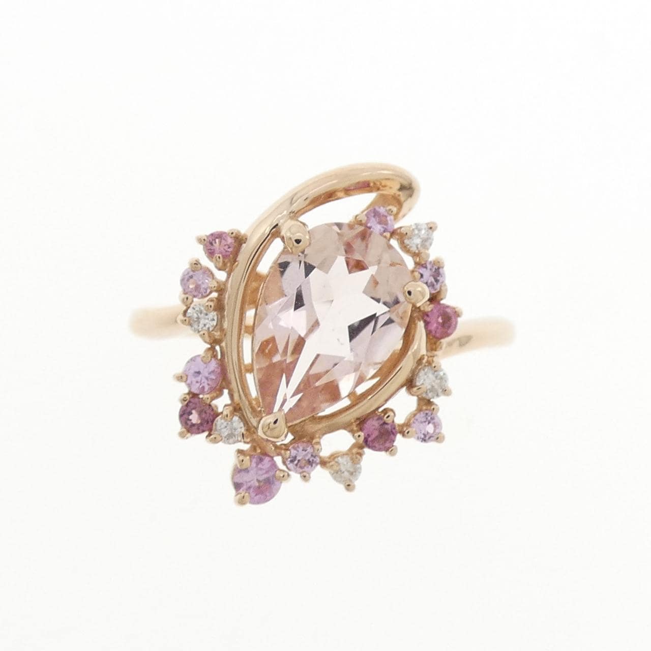 K18PG モルガナイト リング 1.01CT