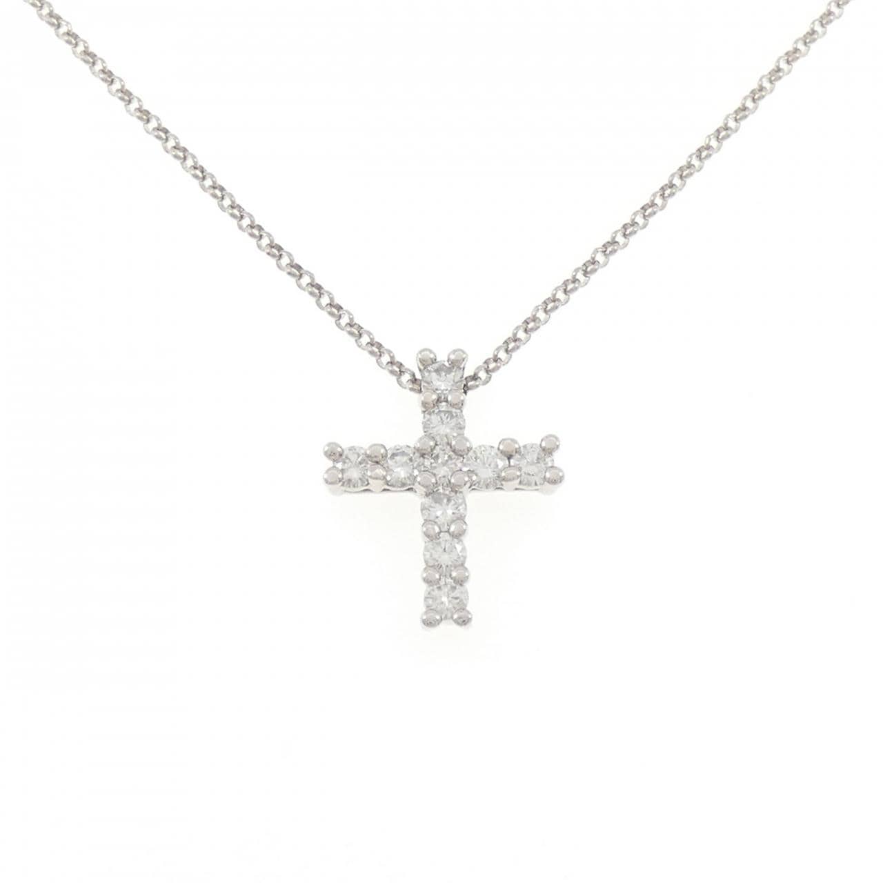PT900/PT850 クロス ダイヤモンド ネックレス 1.00CT