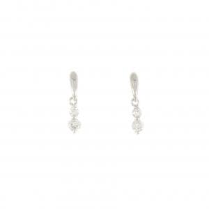 K18WG ダイヤモンド ピアス 0.30CT