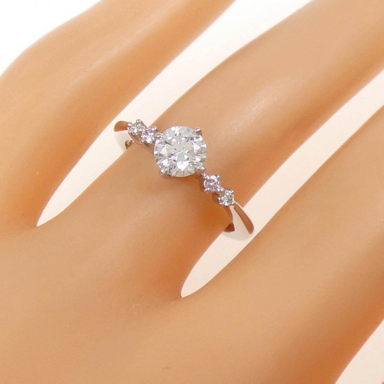 PT950 ダイヤモンド リング 0.550CT D VS1 3EXT H&C