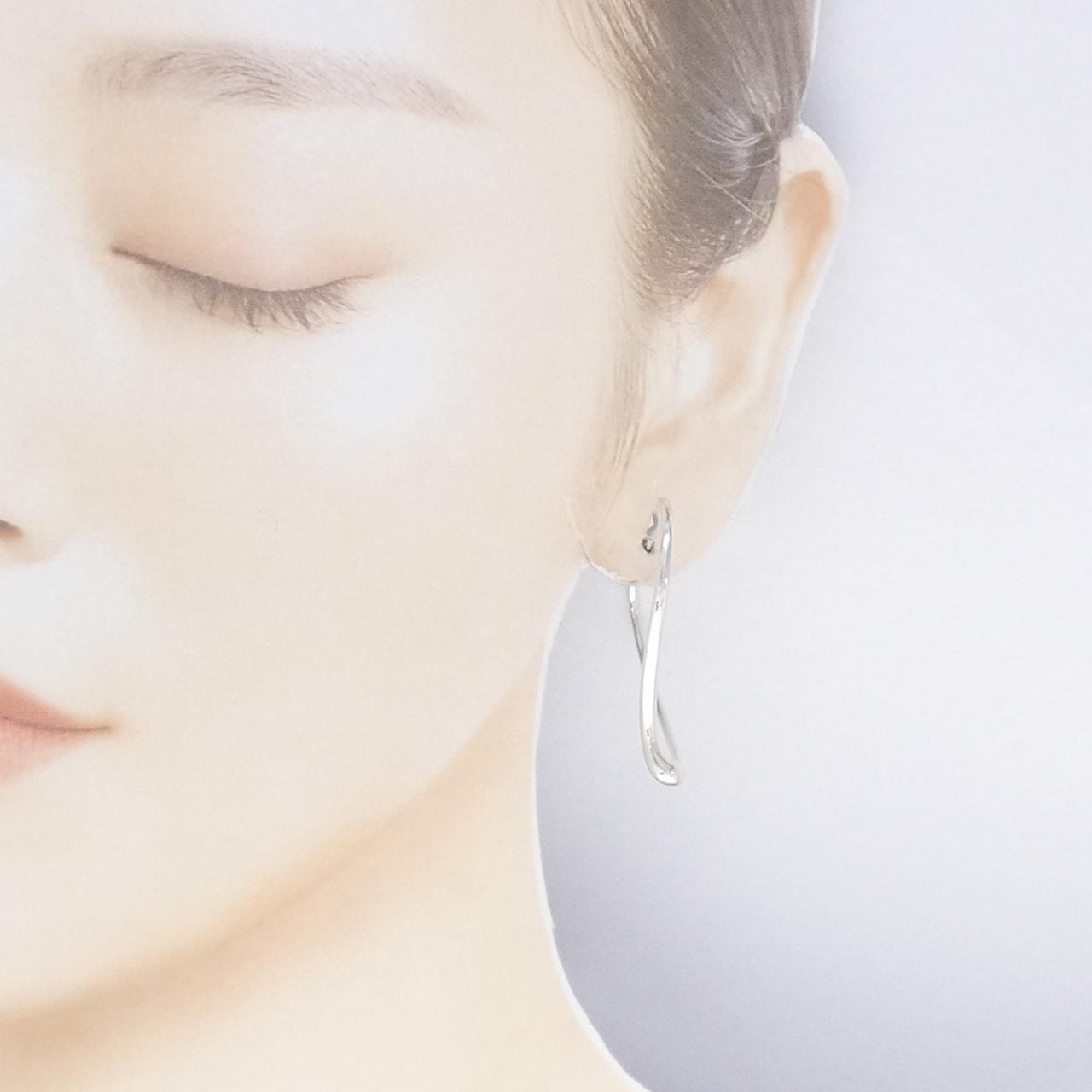 TIFFANY镂空心形环形耳环