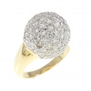 750YG/750WG ダイヤモンド リング 1.91CT