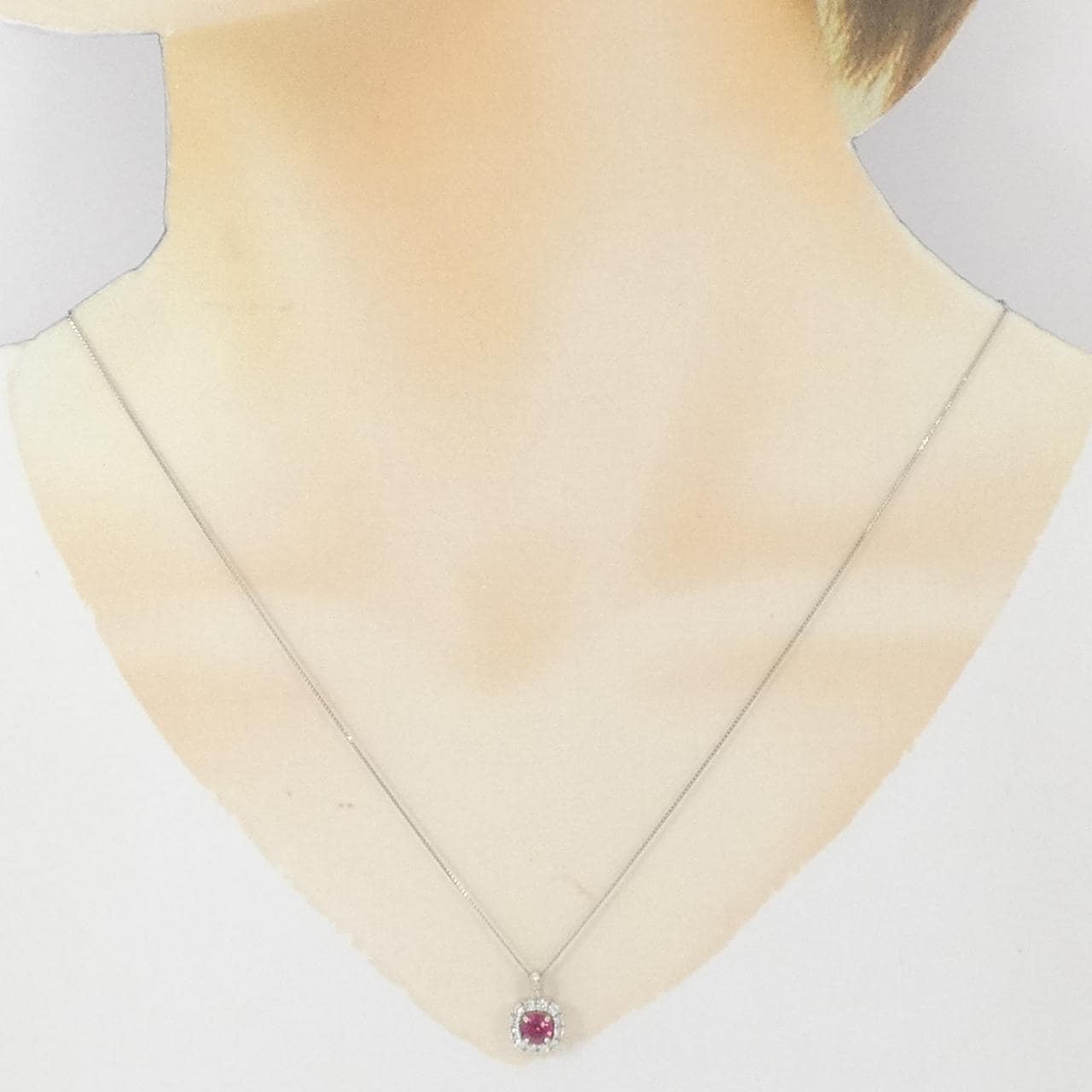 PT950/PT850 ルビー ネックレス 0.516CT