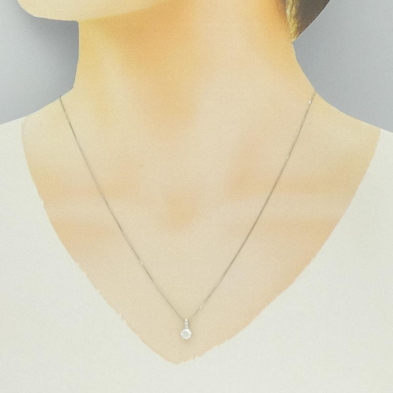PT900/PT850 ダイヤモンド ネックレス 0.328CT G VS2 Good