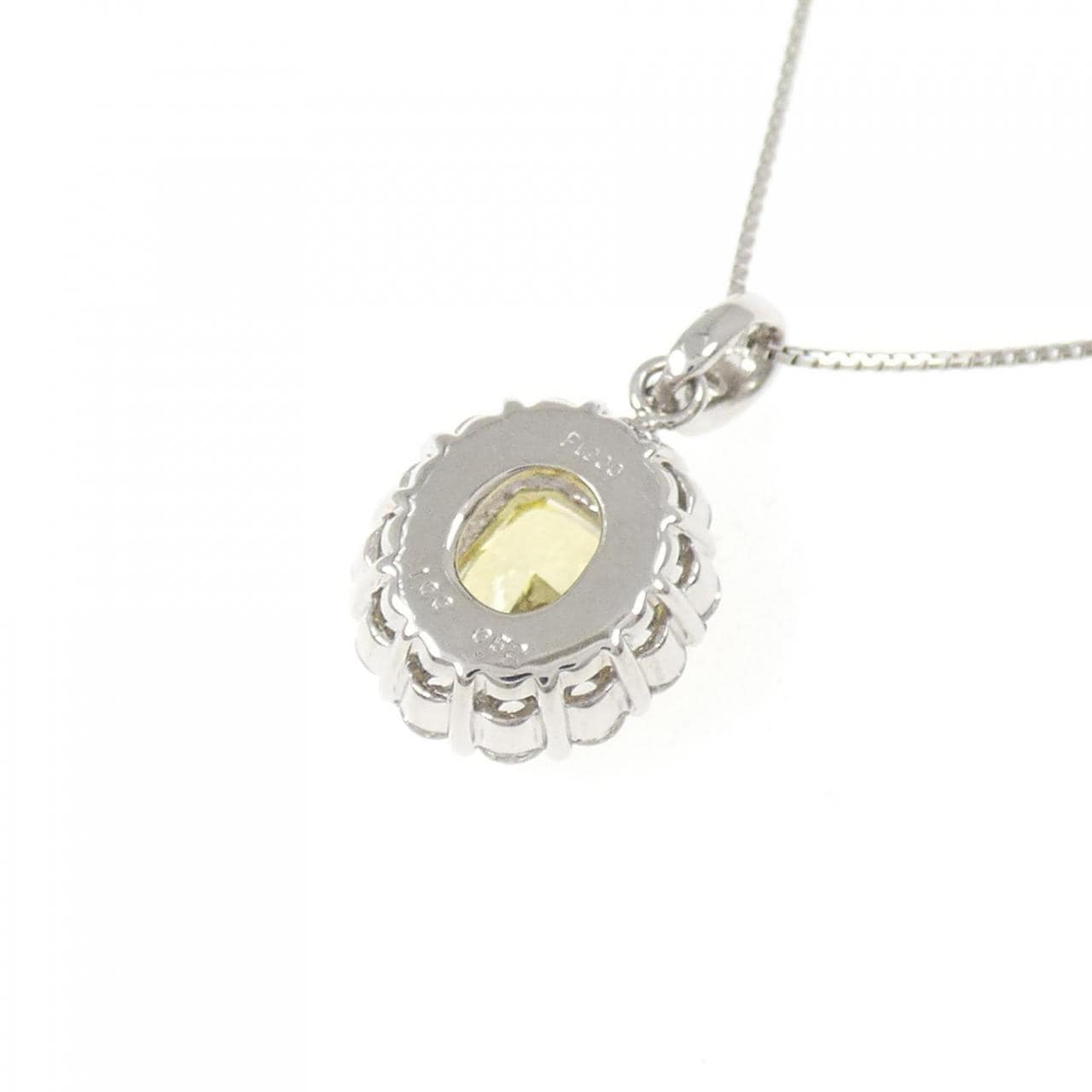 PT900/PT850 ダイヤモンド ネックレス 1.00CT FVY VS2 ファンシーカット