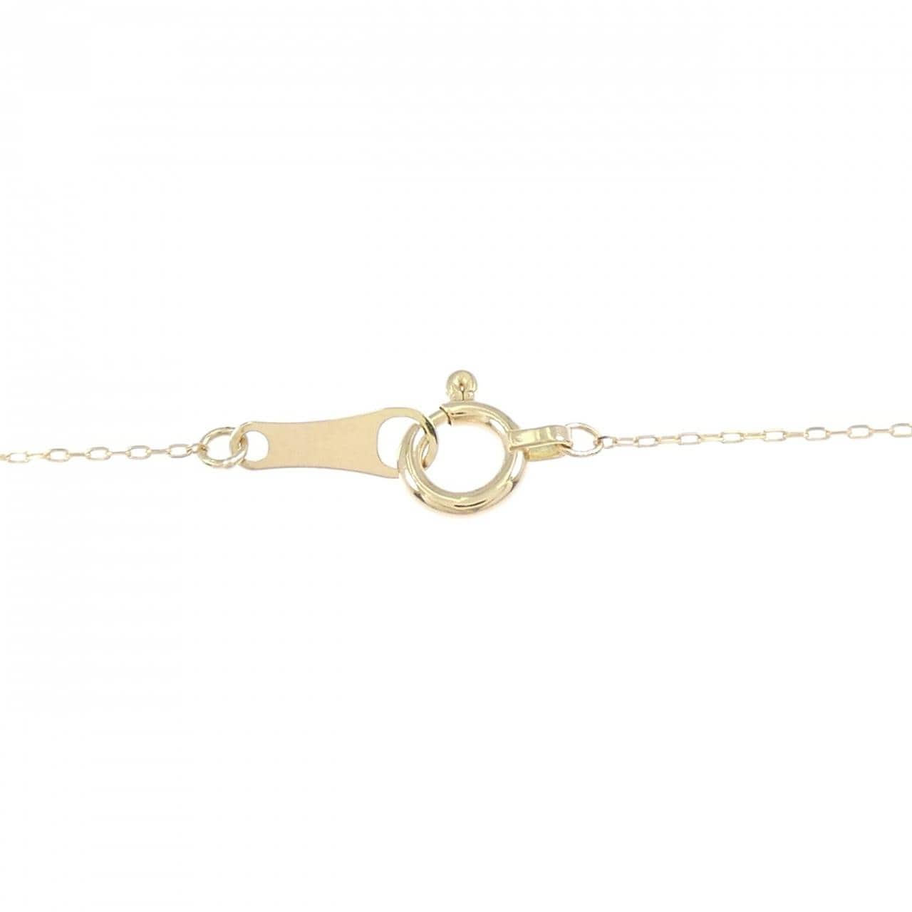 K18YG クローバー ダイヤモンド ネックレス 0.10CT