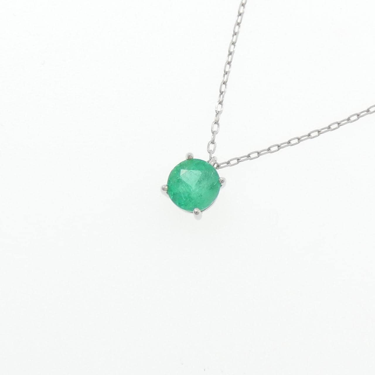 PT950 エメラルド ネックレス 0.40CT