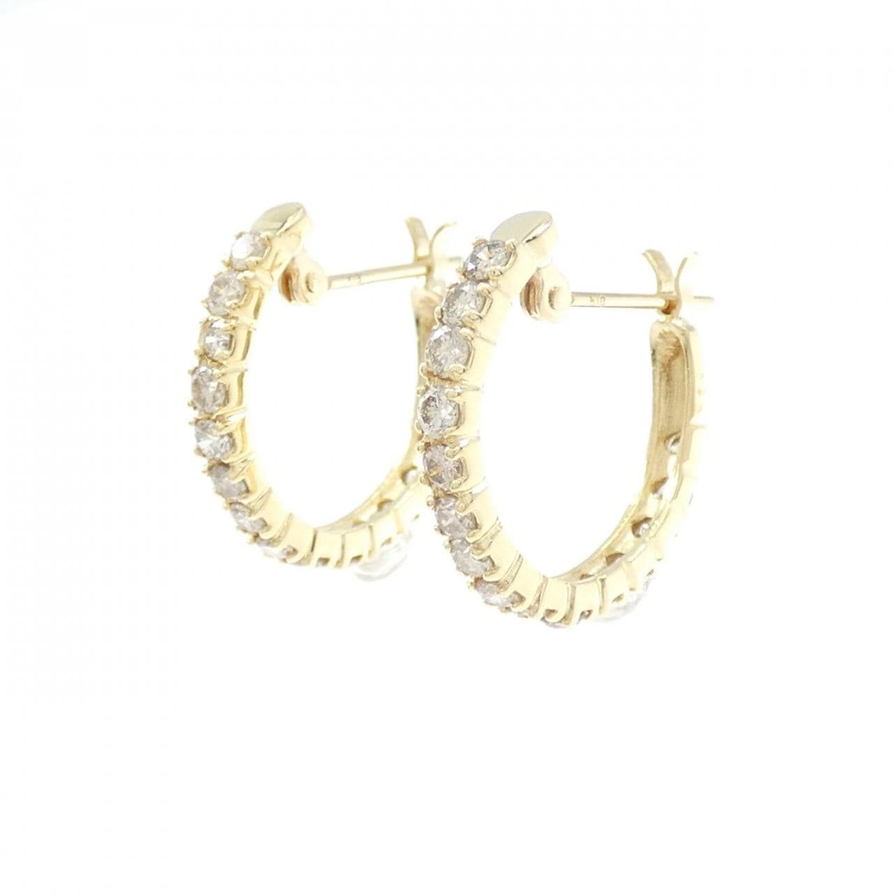 K18YG ダイヤモンド ピアス 1.00CT