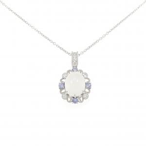 K18WG ムーンストーン ネックレス 4.13CT