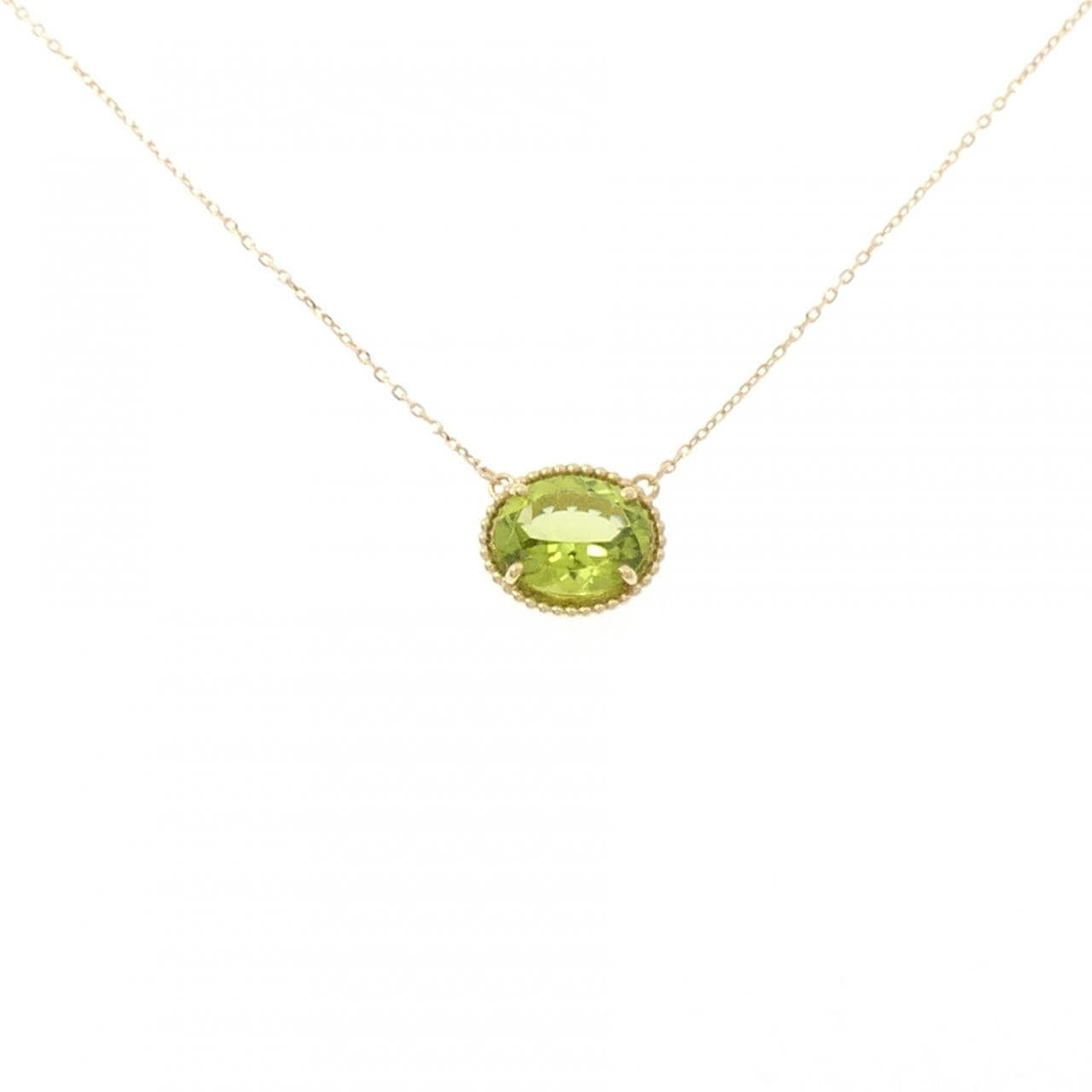 K18YG ペリドット ネックレス 2.30CT
