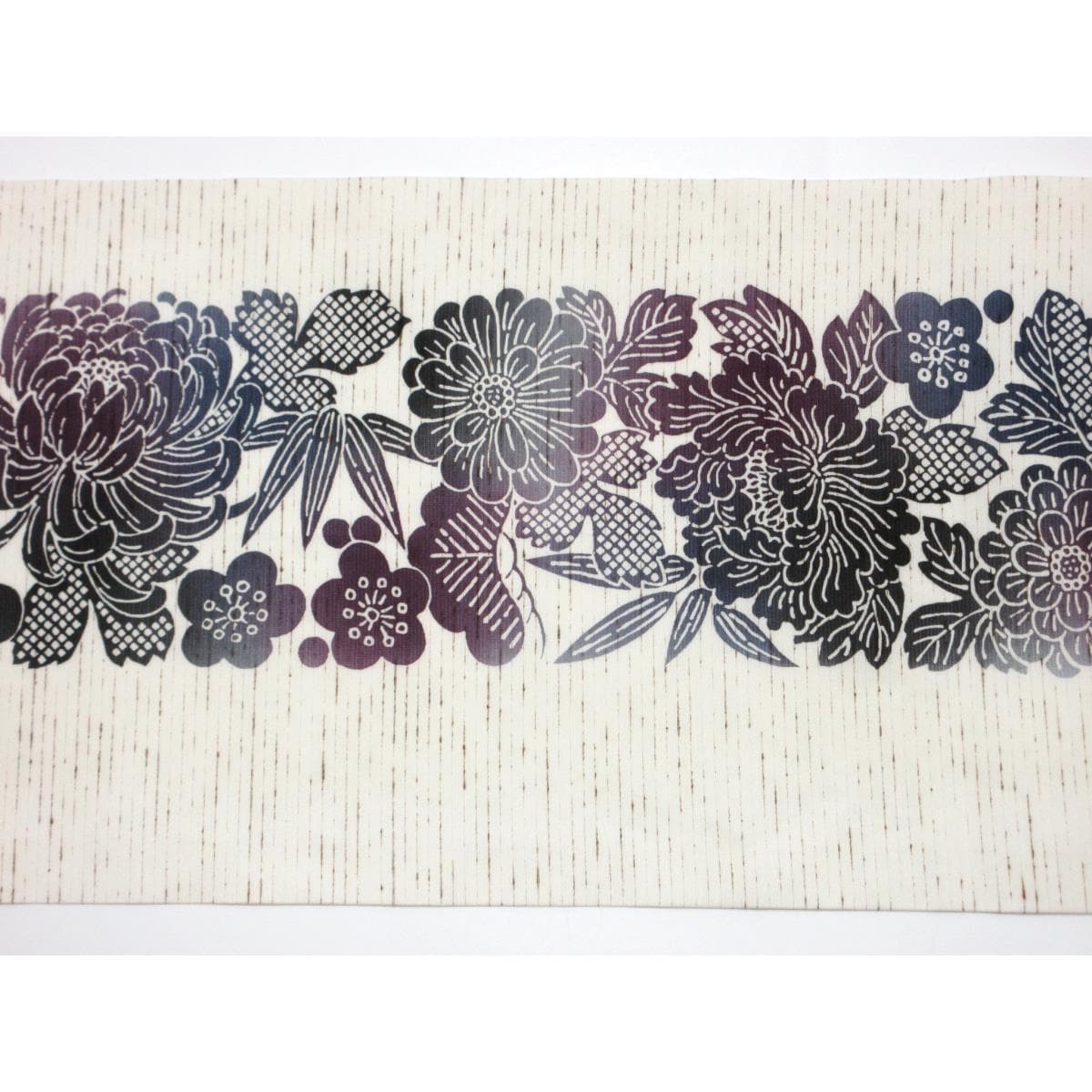 名古屋帯　染紬　開き名古屋　全通柄