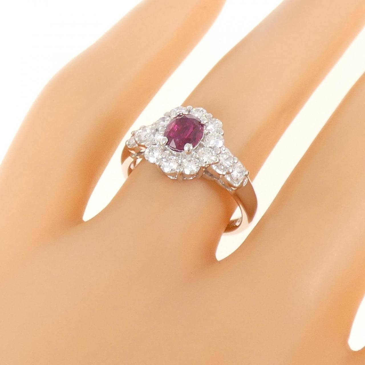 PT900 ルビー リング 0.56CT