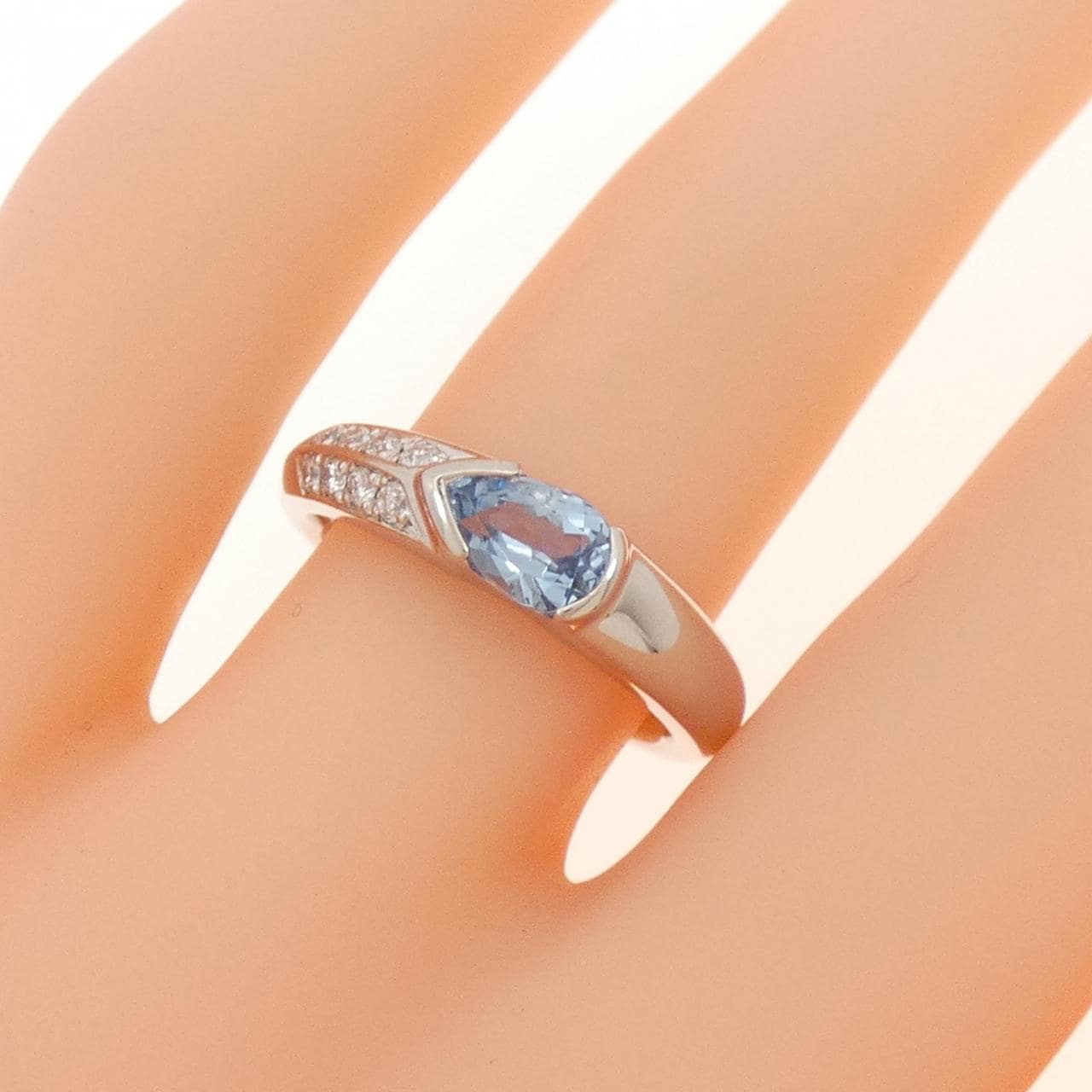 PT900海蓝宝戒指 0.55CT