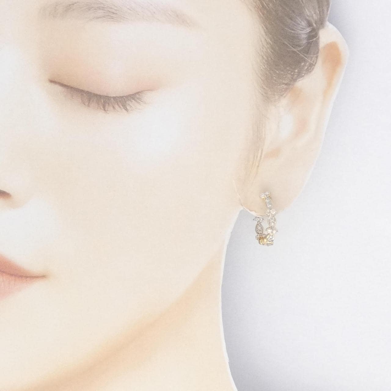 K18YG/K18WG ダイヤモンド ピアス 0.79CT