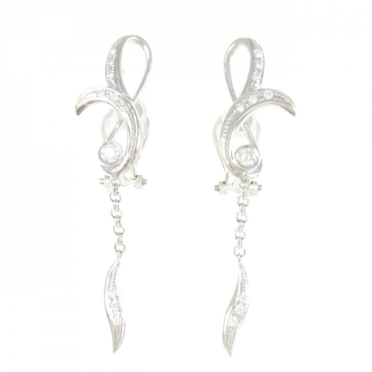 K18WG ダイヤモンド イヤリング 0.30CT