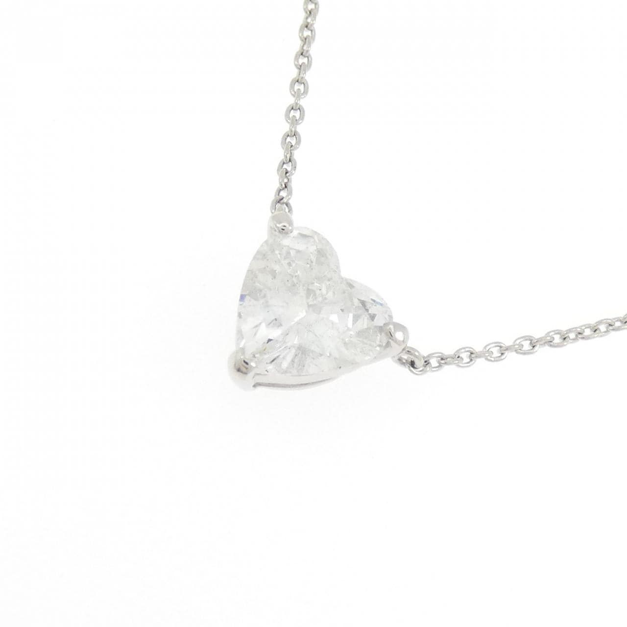 PT900/PT850 ダイヤモンド ネックレス 1.000CT F I1 ハートシェイプ