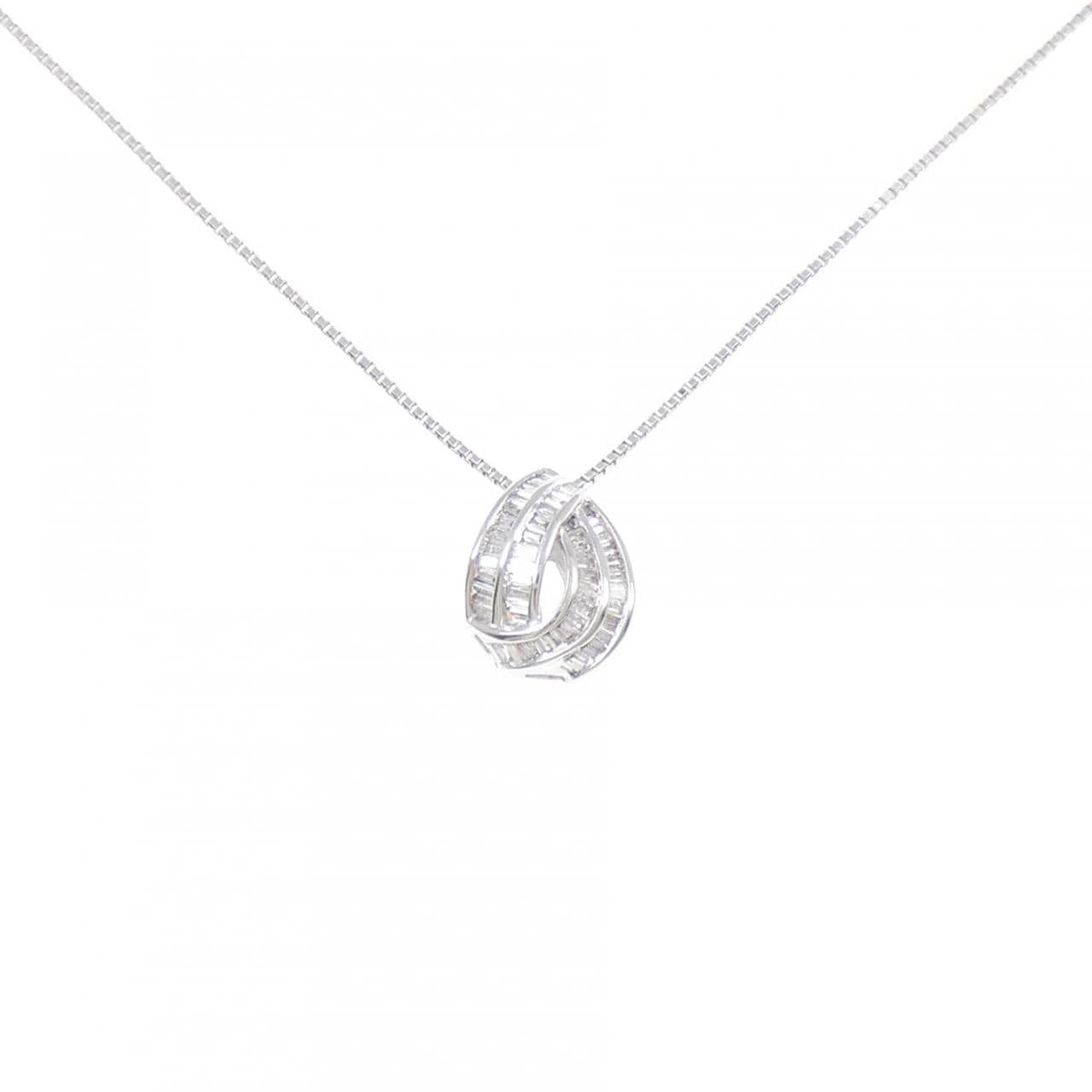 K18WG ダイヤモンド ネックレス 0.22CT