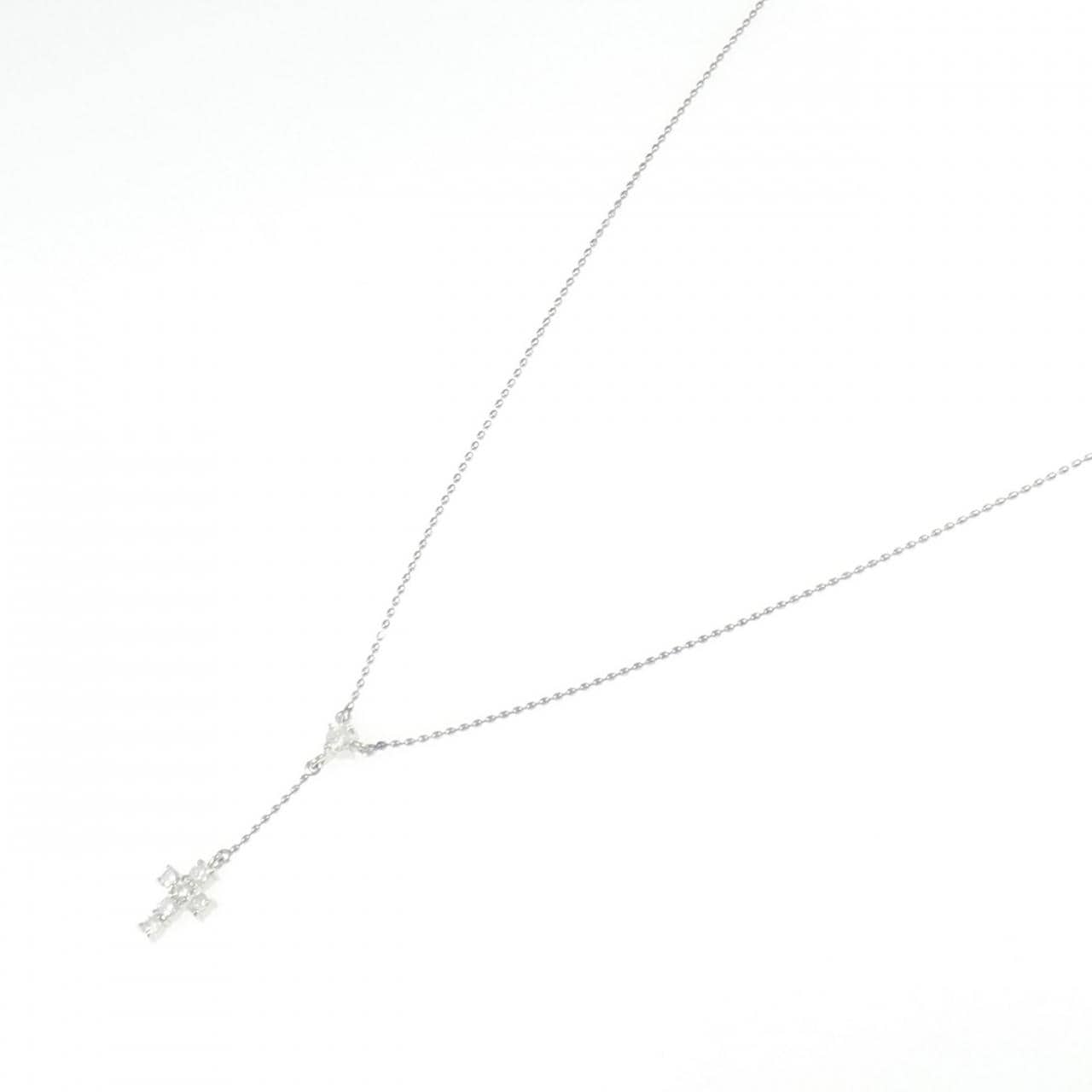 PT850 クロス ダイヤモンド ネックレス 0.25CT