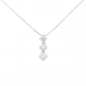 PT900/PT850 スリーストーン ダイヤモンド ネックレス 1.006CT