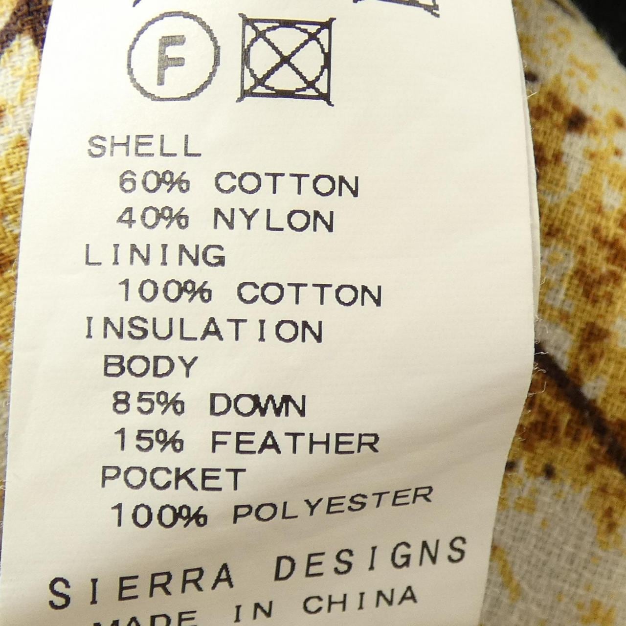 シェラデザイン SIERRA DESIGNS ダウンベスト