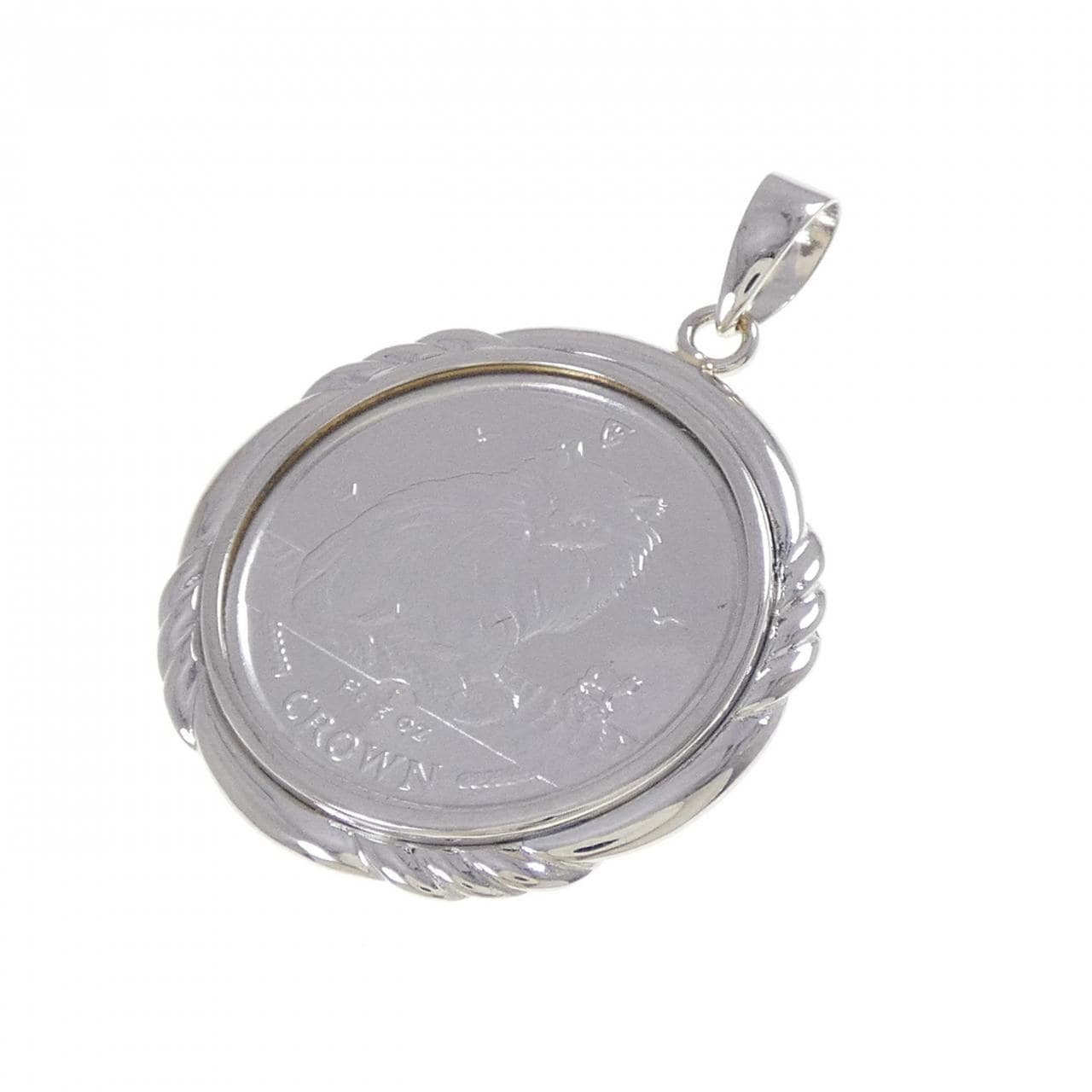 PT900(枠) コイン ペンダント