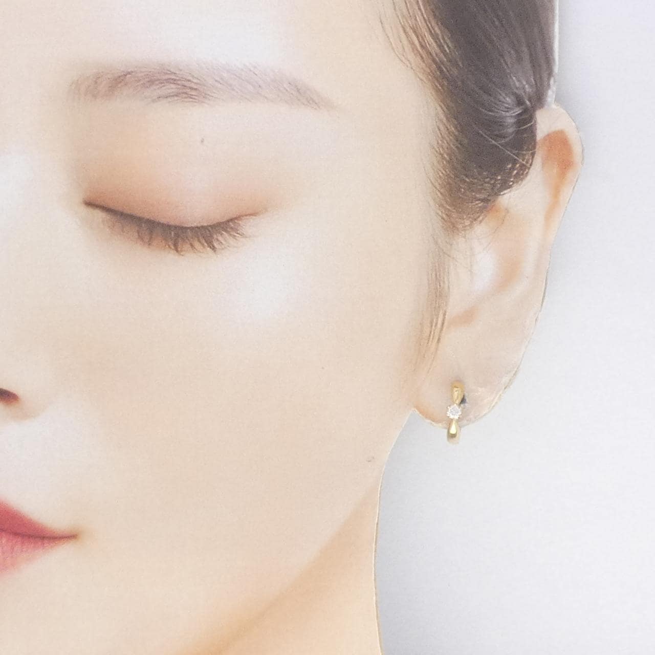 K18YG钻石耳夹0.20CT