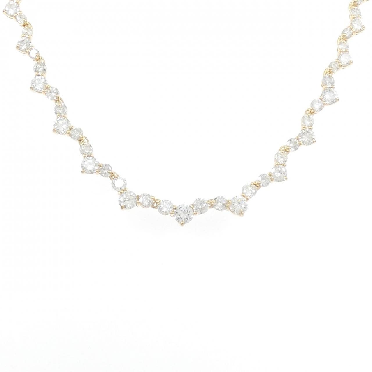 K18YG ダイヤモンド ネックレス 10.00CT
