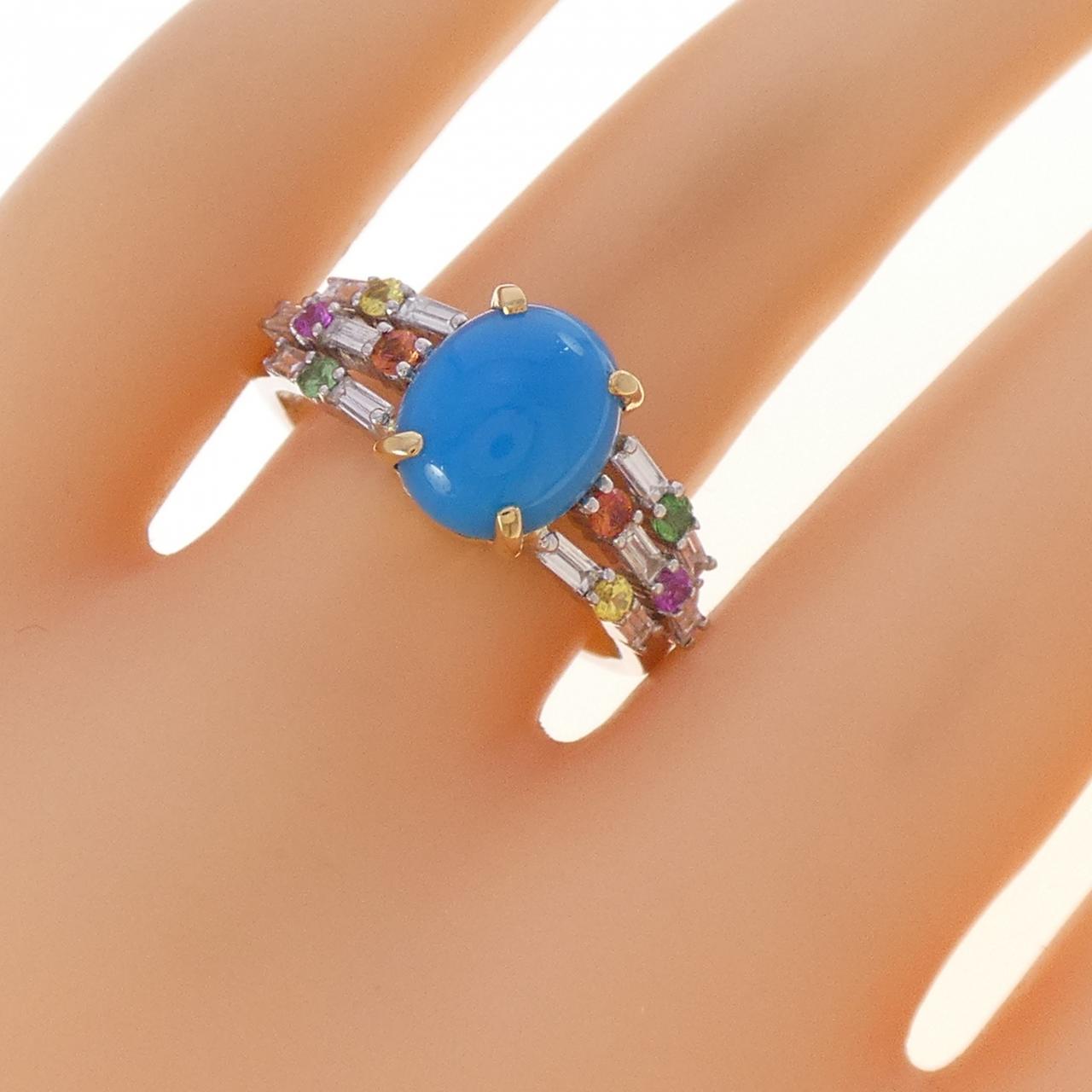 K18WG/K18YG ターコイズ リング 2.00CT