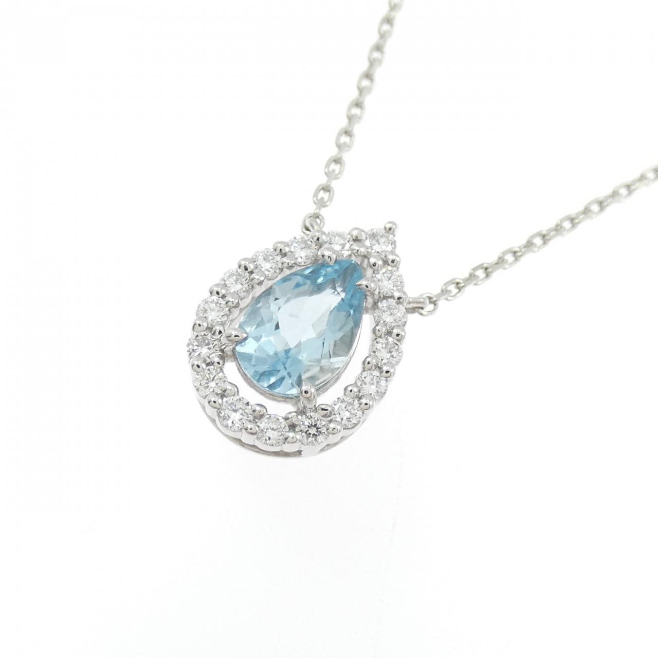 4゜C アクアマリン ネックレス