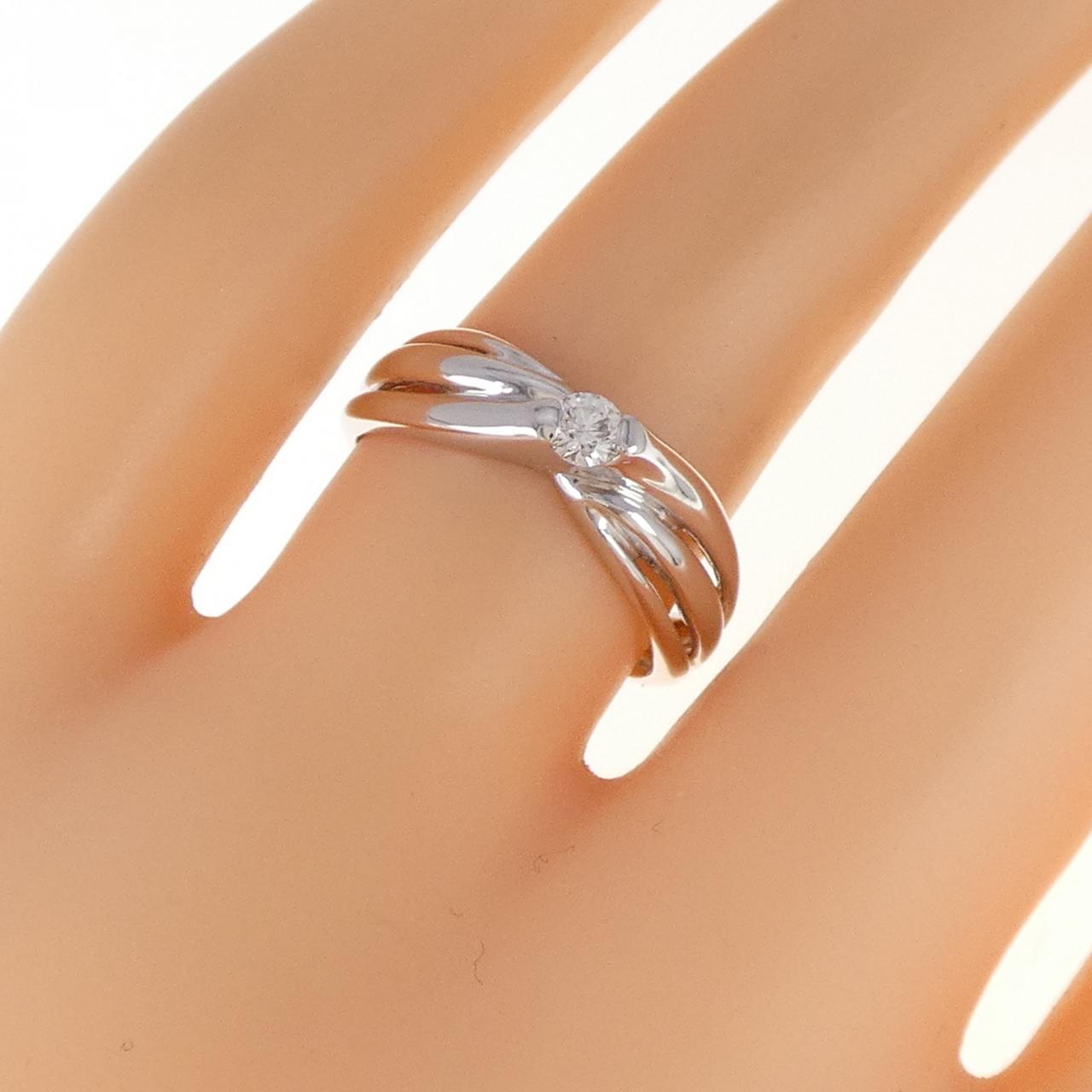 K18WG ダイヤモンド リング 0.12CT