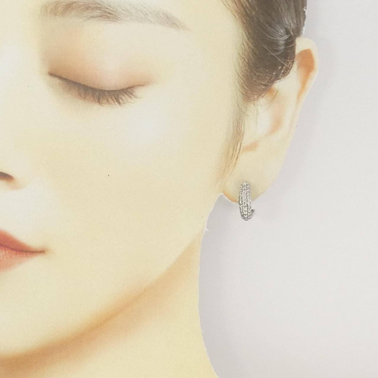 K18WG ダイヤモンド ピアス/イヤリング 1.00CT