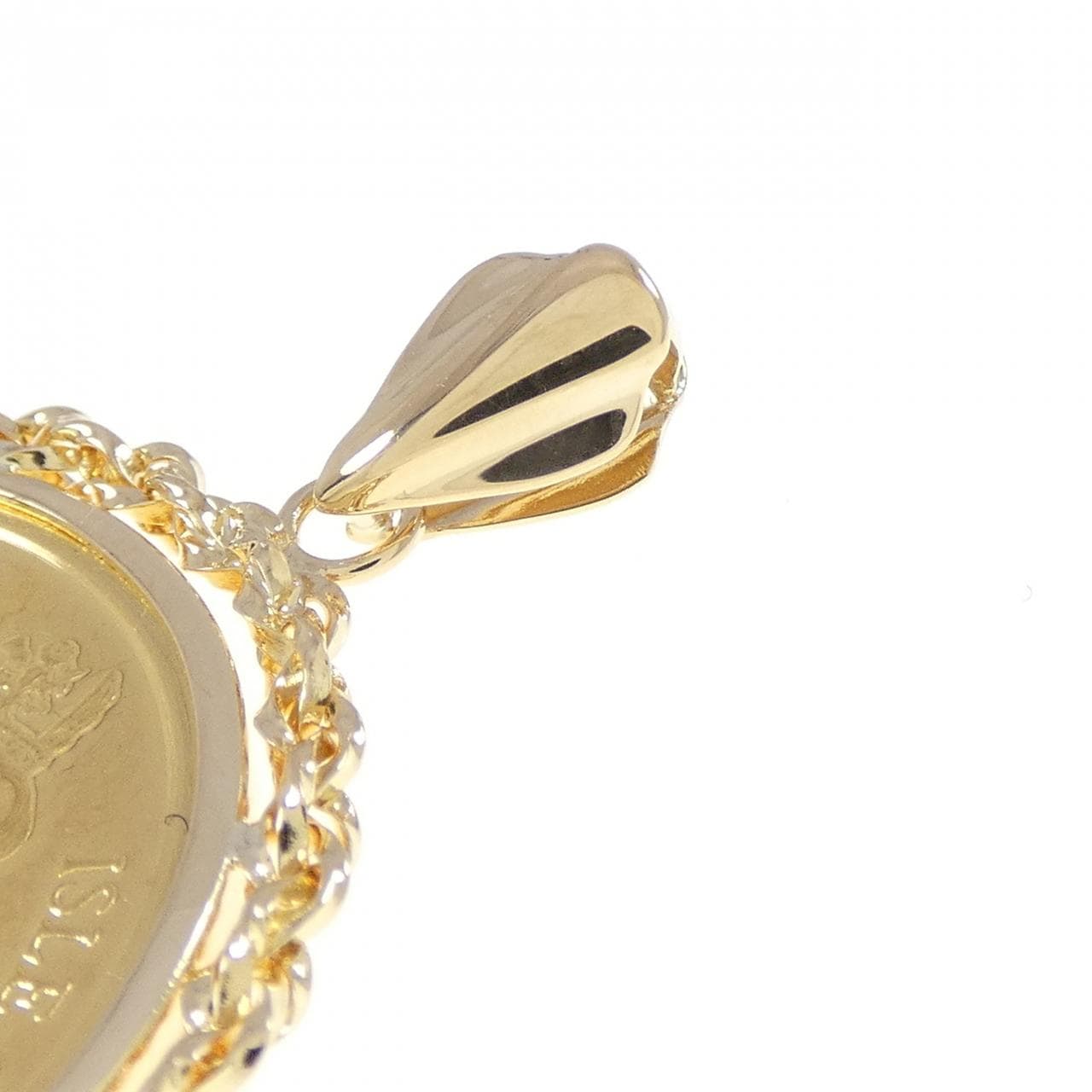 K18YG(枠) コイン ペンダント