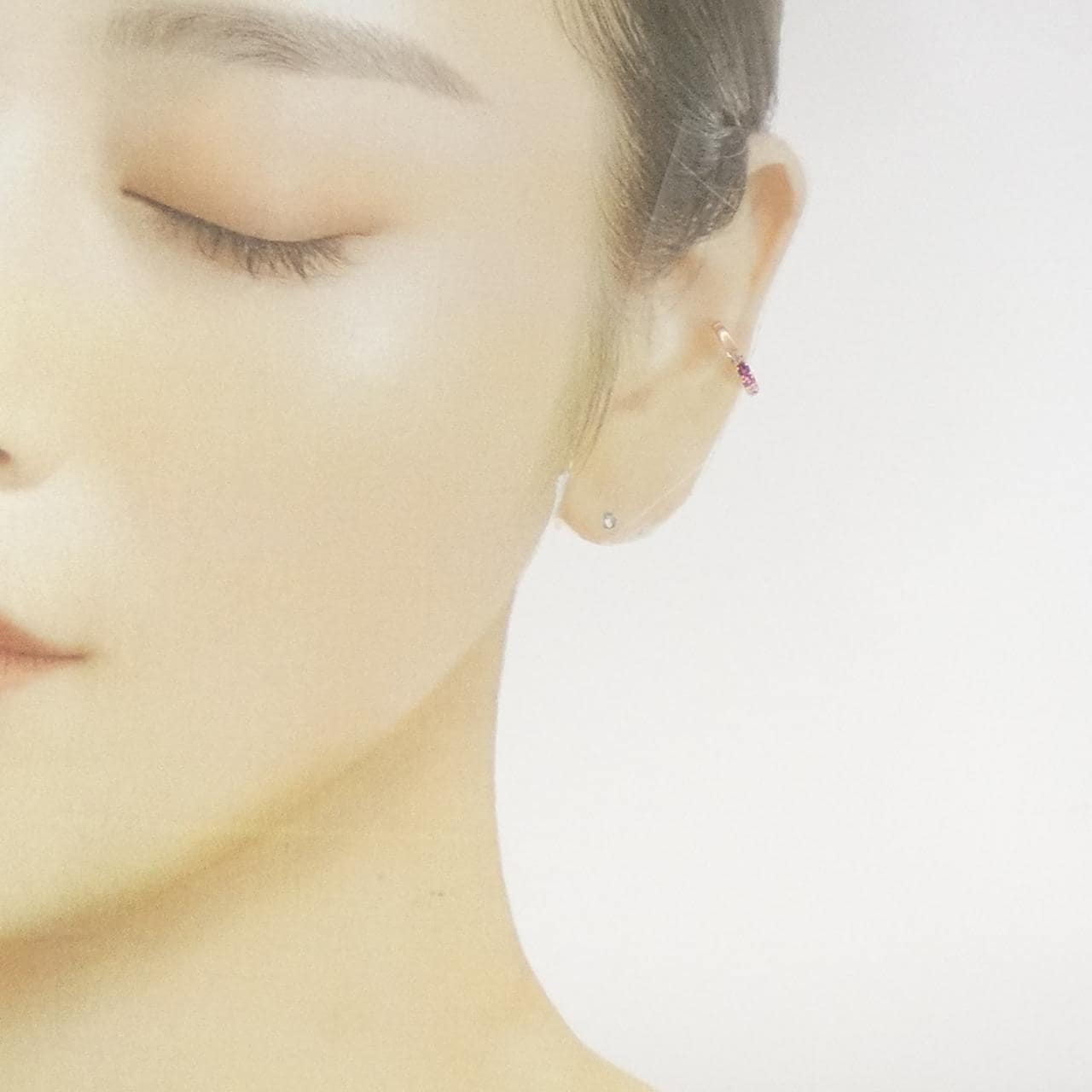 K10PG color stone ear cuff (single ear)