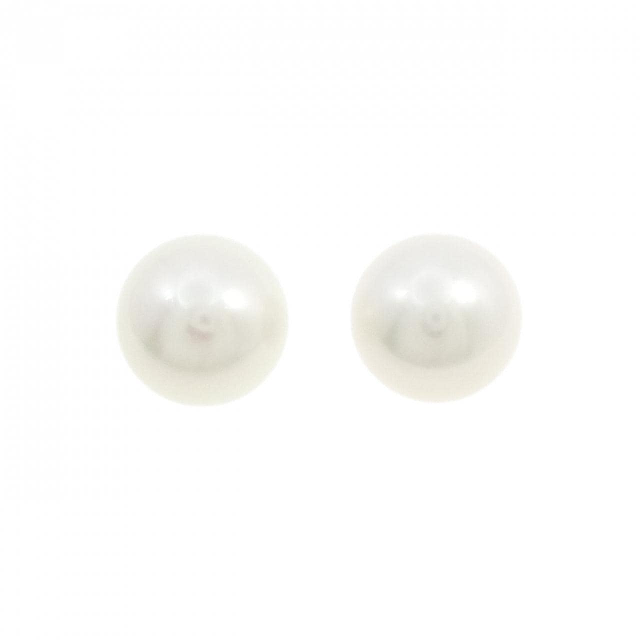 K14WG 白蝶パール ピアス 14.3mm