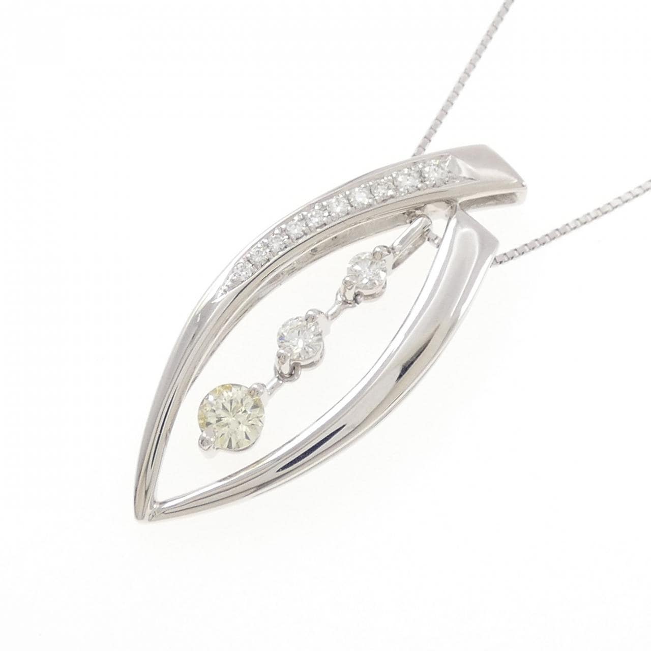 K18WG ダイヤモンド ネックレス 0.362CT