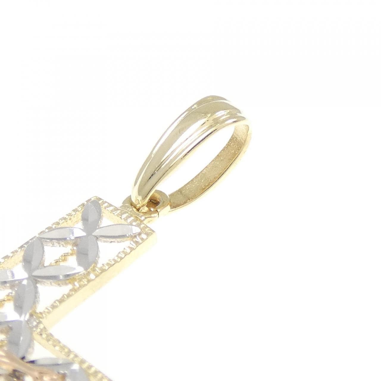 K14スリーカラー クロス ペンダント