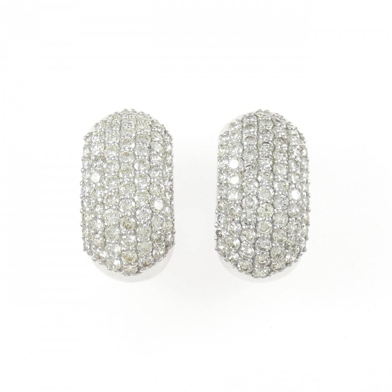 K18WG パヴェ ダイヤモンド ピアス/イヤリング 3.00CT