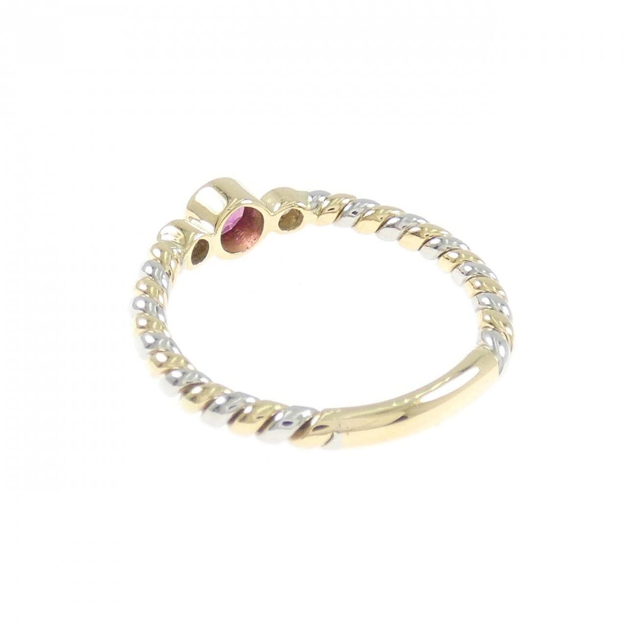 18K/PT900 ルビー リング 0.20CT