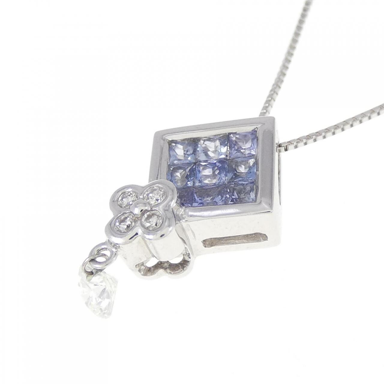 K18WG sapphire necklace